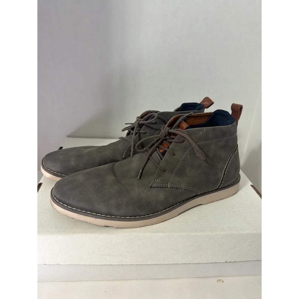 Sonoma Goods for Life Mens 13 Javie Grey Chukka Desert Boots Ortholite Lining